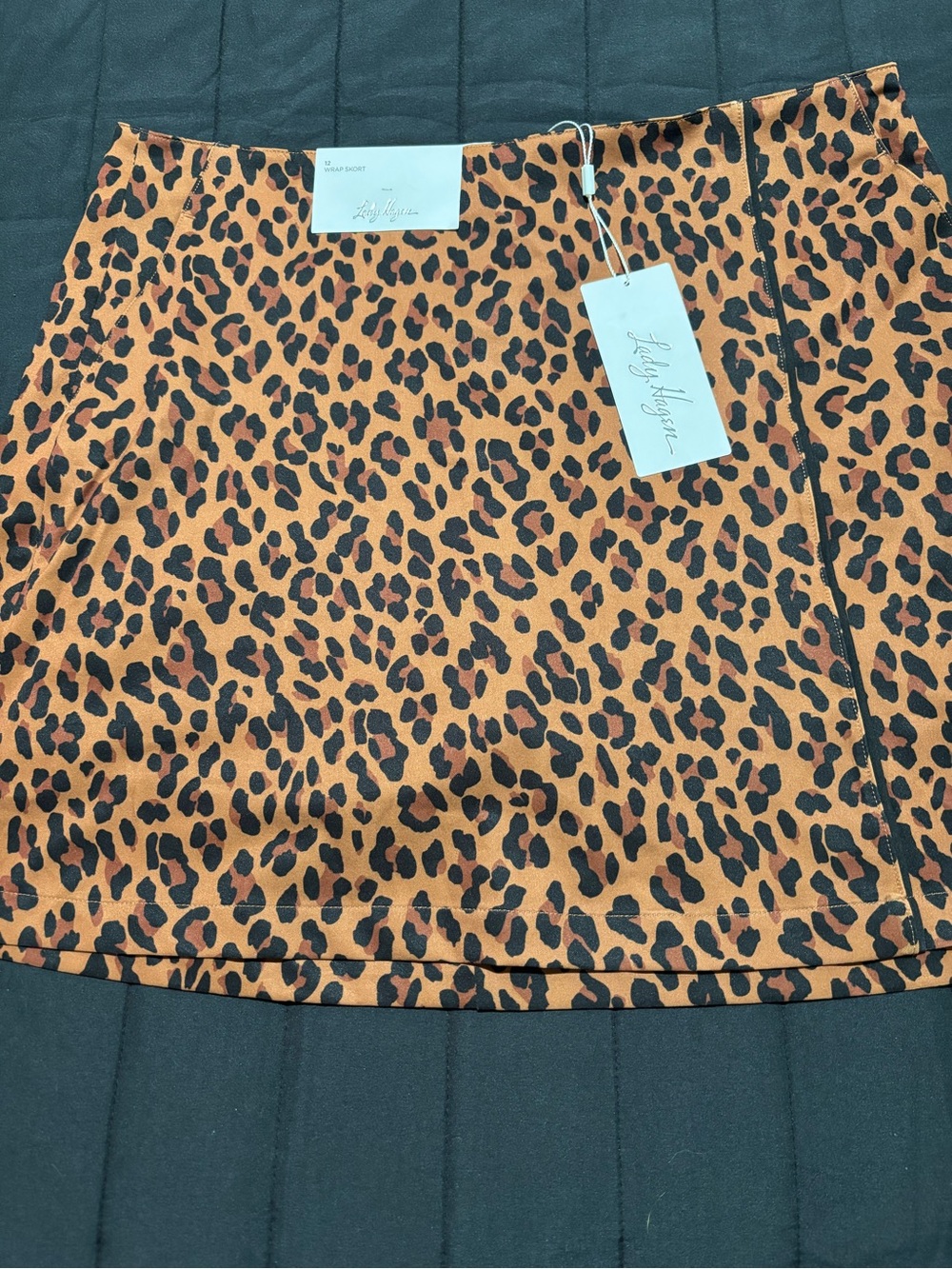 NWT Lady Hagen Leopard Print skort in Tan and Black